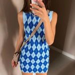 ZARA DIAMOND PATTERN KNIT DRESS Photo 0