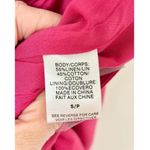 Cami NYC Rylie Linen Blend High Waisted Wide Leg Trouser Raspberry Womens Size S Photo 4