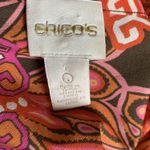 Chico's Womens Size Small Multicolor Artsy Print One Shoulder Blouse Top Photo 3