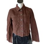 Liverpool NWT Women's Printed Cropped Jacket with Fray Hem Photo 6