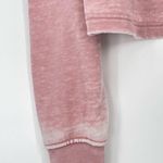7 For All Man Kind Womens Distressed Pink Long Sleeve Boho Hooded Sweatshirt Med Photo 2