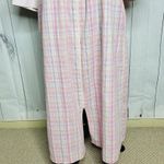 Miss Elaine Sz M Seersucker House Coat Robe Nightgown House Dress Full Zip Pink Size M Photo 6