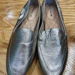 Birdies Flats Women's 8 Sliver Patent Leather Slip On Almond Toe Loafers S24 Photo 0