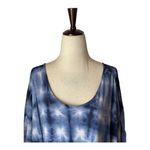 Velvet By Graham & Spencer Shirt Women Small Blue Vintage Slub Tie Dye Top Retro Photo 2