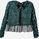 Maeve Anthropologie  Gingham & Lace Tie Back Top Size XS $118 Photo 4