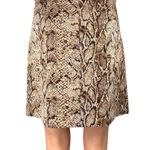 Reformation Brown Snakeskin Snake Animal Print Mini Straight Pencil Skirt Size 8 Photo 2