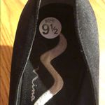 Nina  Black Satin Peep Toe Heel Shoes Size 9.5 Photo 5