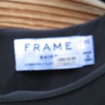 frame denim Frame Black Voluminous Tie Cuff Silk Top Blouse Photo 8