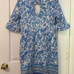 Lilly Pulitzer Fiesta Dress In Resort White On A Roll Size 4 NWT Blue Floral Photo 8