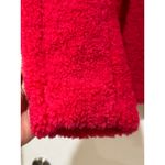 Sam Edelman Short Front Zip Teddy Coat Patch Pockets Hot Pink Faux Fur Small NWT Photo 13