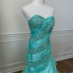 Mac Duggal Mermaid Prom Dress Corset Back Mint 2 Photo 7