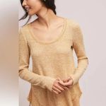 Anthropologie  Saturday Sunday Wendy Waffle Knit Thermal Top Wrap Back Size M Photo 4