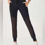 Fabletics  Rocha Joggers Womens L Black Sheer Mesh Pockets Athleisure Pilates Gym Photo 0