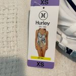 Hurley Criss cross back leaf print one piece swimsuit XS SW 5056 Photo 4