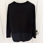 Athleta  Gallery 2.0 Tunic Layered Look Crewneck Knit Top Black Size Small S Photo 5