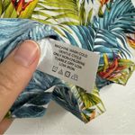 Tori Richard  Uniforms Teal Blue Palm Leaf Print Hawaiian Button Down Shirt S Photo 11