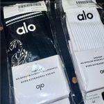 Alo Yoga NWT - Unisex Throwback Crew Socks in White w/Black Logo Photo 3