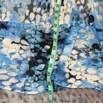 Elle  size 8 women hi low maxi skirt lined elastic waist blue black spotted print Photo 3