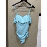 La Blanca La Blanca Women Island Goddess Ruffle Bandeau One Piece Swimsuit Ice Blue 14 Photo 1