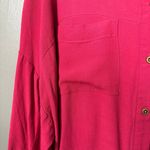 J. Jill Women's Red Oversized Button Up Shirt Photo 2