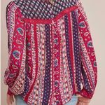 Anthropologie Maeve Gretchen Patchwork Paisley Western Boho Long Sleeve Photo 2