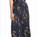 Vince  Navy Floral Midi Dress Photo 0