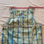 Blue Yellow Plaid Skirt Overall Jumper 80s Vintage Size Medium Photo 8