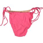 J.Crew  Curved-waist cheeky string bikini bottom with beads in Tea Rose M‎ NWT Photo 1