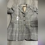 Escada Sport Plaid Blazer Jacket‎ Women's Size 40 Gray Checkered Career Photo 8