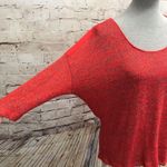 Mossimo Red Dolman Sweater Chiffon Back Large Red Photo 1