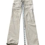 PacSun  White Drawstring Ripstop Detachable Flared Cargo Pants Size Small Photo 1