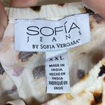 Sofia Vergara White Animal Print Ruffle Sweetheart Midi Dress Size XXL Photo 5