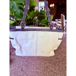 Coach  White Gray Gallery‎ Leather Tote Bag One Size Photo 3