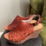 Nine West Eternal Buckle Strap Slingback Cork Wedge Sandals Size 7.5 Photo 7