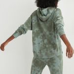 Aerie Weekend Oversized Hoodie Tie Dye Green/Blue (Medium) comfy relaxed crop Photo 3