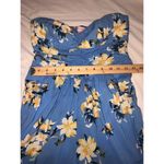 Band of Gypsies Jumpsuit Size M Strapless Floral Blue Pockets Boho Festival NEW Photo 6