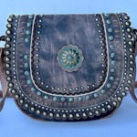 Montana West  NEW western-style studded vegan leather crossbody bag turquoise Photo 0
