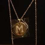 Necklace with Initial M Gold Photo 0