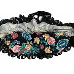 Time & Tru NEW Womens Black Floral Swimsuit Bikini Ruffle Lace Off Shoulder M Photo 9