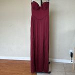 House Of CB ‎ XS D-DD  'Marcella' Berry pleated georgette maxi dress NWOT Photo 3