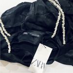 ZARA  satin effect dress with pearl effect straps NEW Photo 7