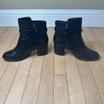 Ralph Lauren LAUREN  Gail Black Leather Moto Bootie Booties Ankle Boots Size 7.5 Photo 5