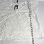 Universal Threads Universal Thread White Ribbed Cap Sleeve Blouse Photo 3