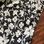 Tropical Escape Black And White Floral Ruched One Piece Swimsuit Photo 3