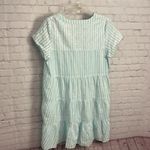 Tyler Boe Carter baby blue flared midi dress embroidery size medium linen cotton White Photo 7