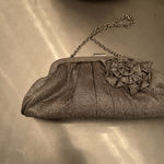 Jessica McClintock Clutch Purse Shoulder Bag Silver Mesh Chain Strap Formal Prom Photo 9