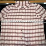 Rails  Angelica pink‎ plaid flannel mauve rose iron size M Photo 5