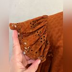 Universal Threads Universal Thread Brown Womens Ruffle Long Sleeve Embroidered Dress -size Large Photo 8