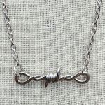 Barbed Wire Pendant Necklace Silver Photo 0