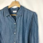 Ecru Boutique Chambray Blue Long Sleeve Button Down M Photo 3